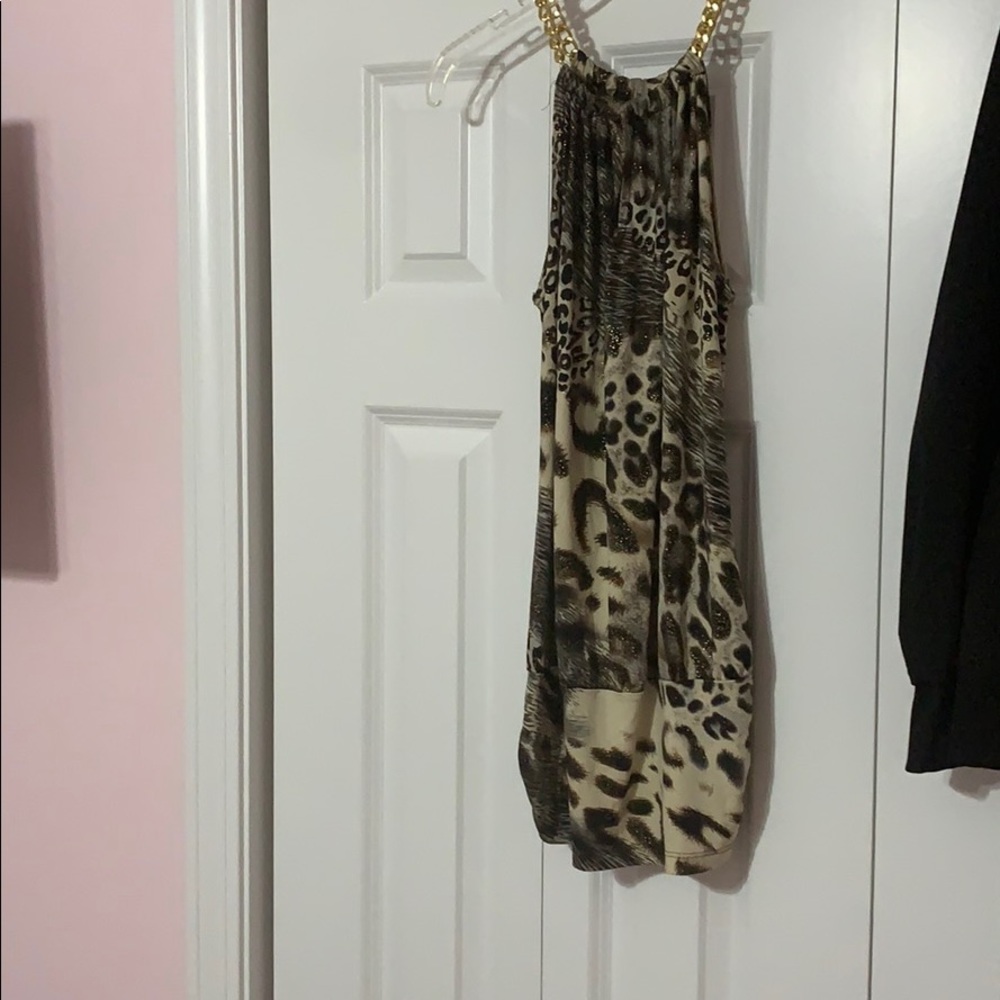 Leopard print dressy tank